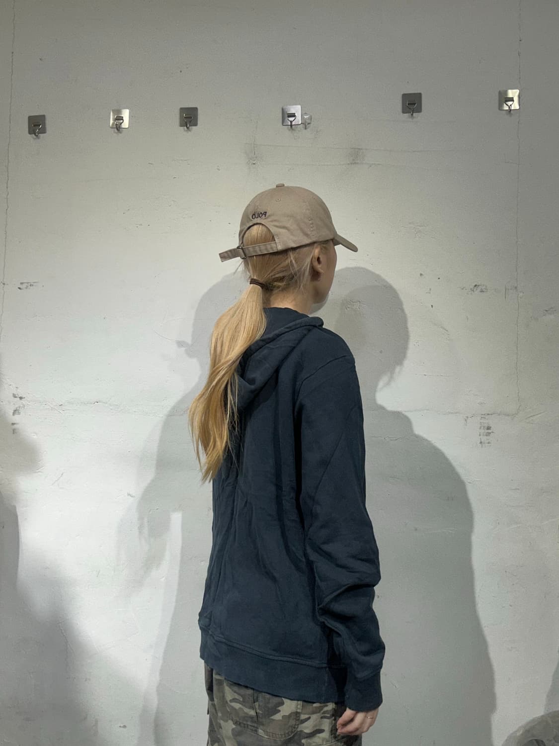 아디다스 네이비 호피 빅 로고 후드티 L 상품이미지3