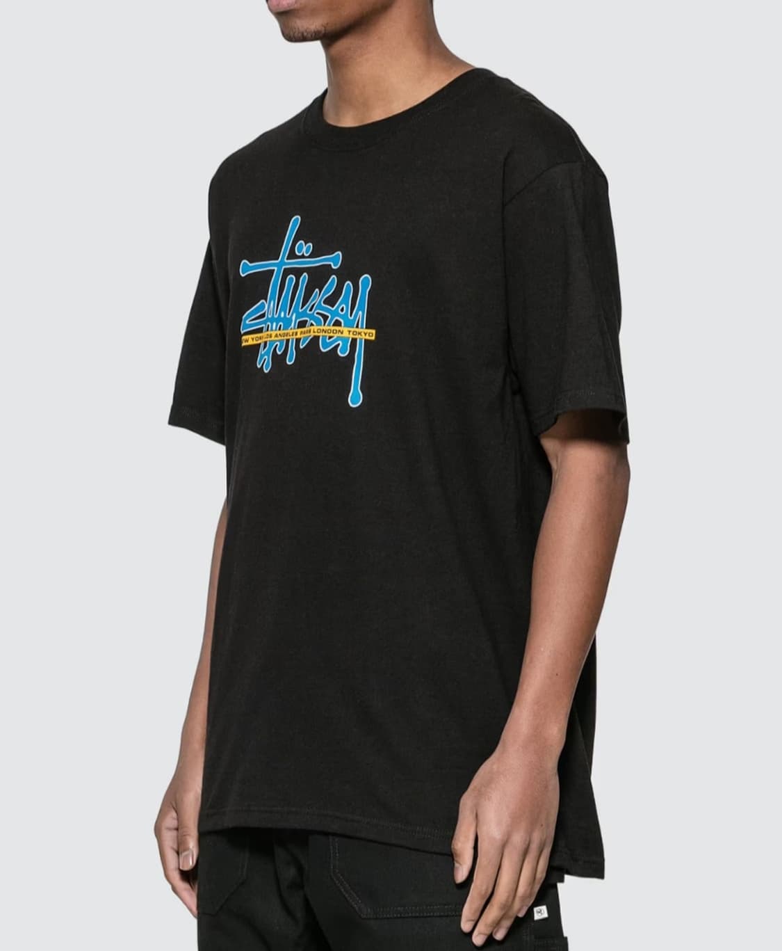 스투시 올드 로고 2XL 블랙 반팔티 상품이미지1