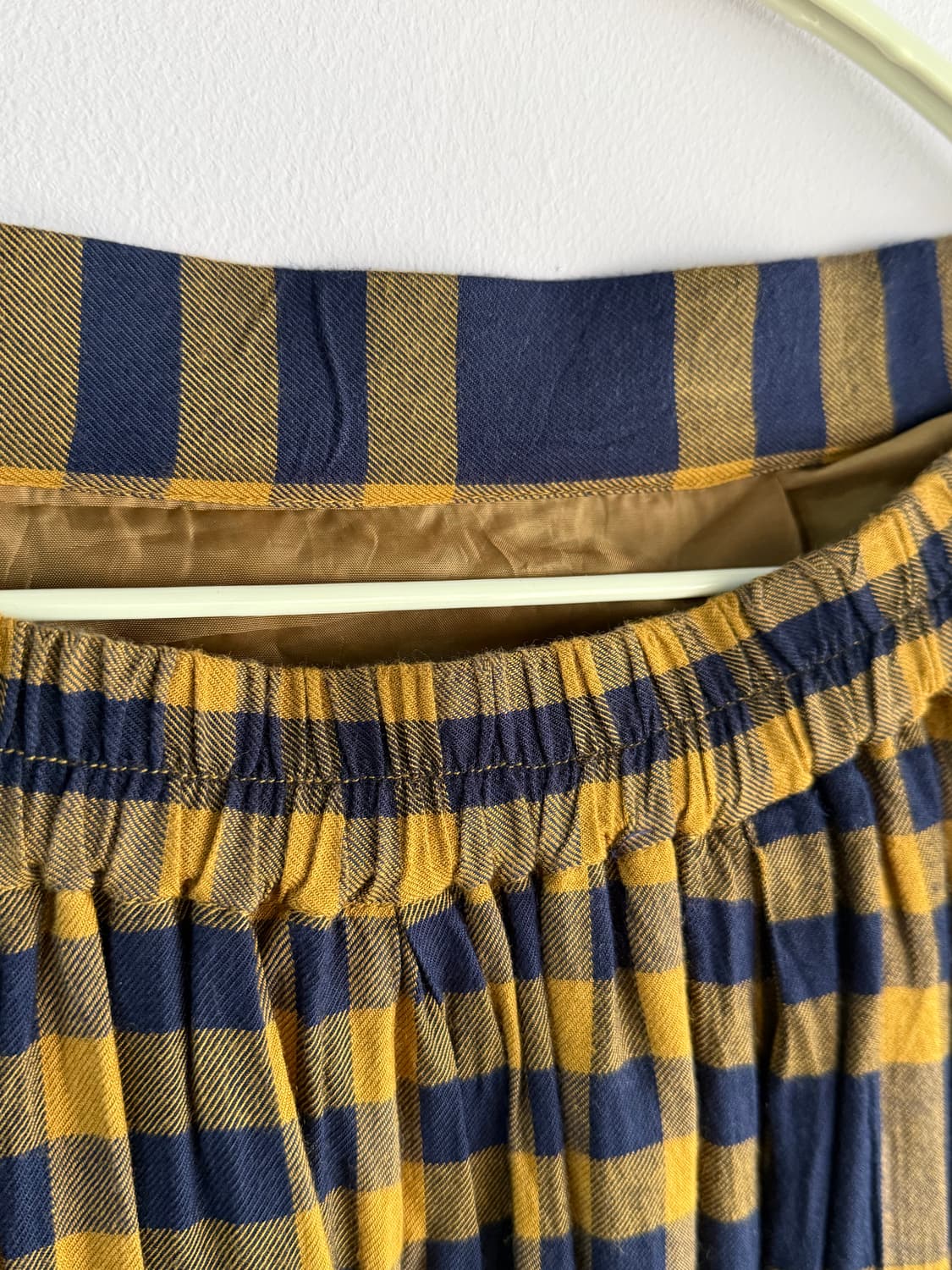 일본빈티지) 머스터드 체크 스커트 상품이미지6