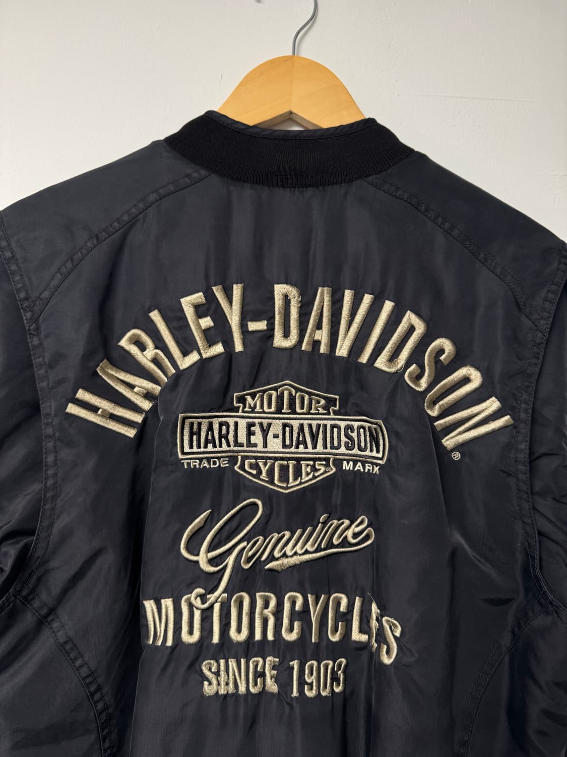 할리데이비슨 나일론 모터사이클 봄버 바시티 자켓 점퍼 S 상품이미지5