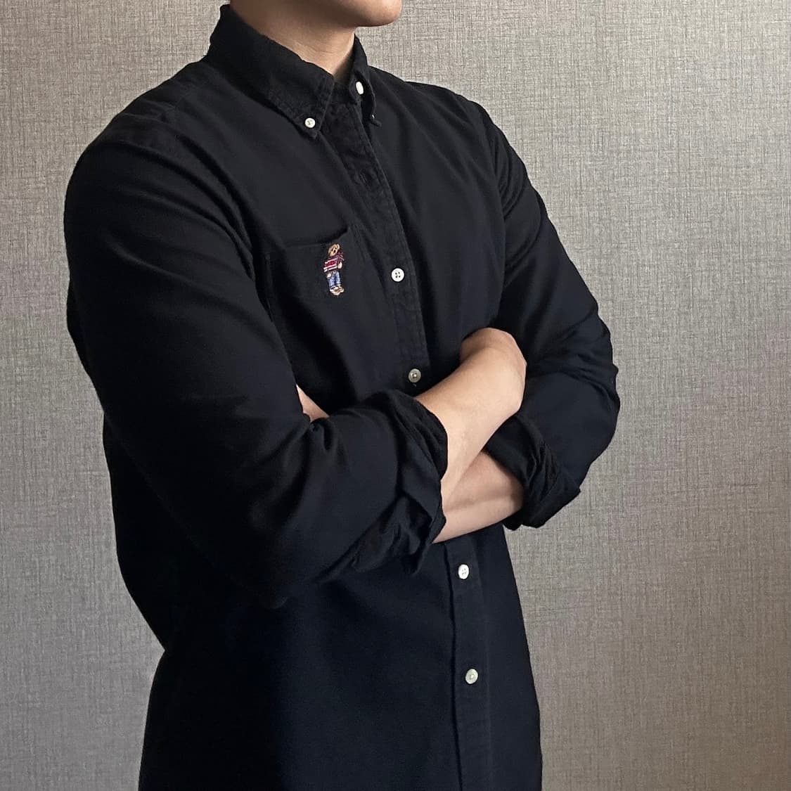 폴로 랄프로렌 베어 옥스포드 블랙 셔츠 상품이미지4
