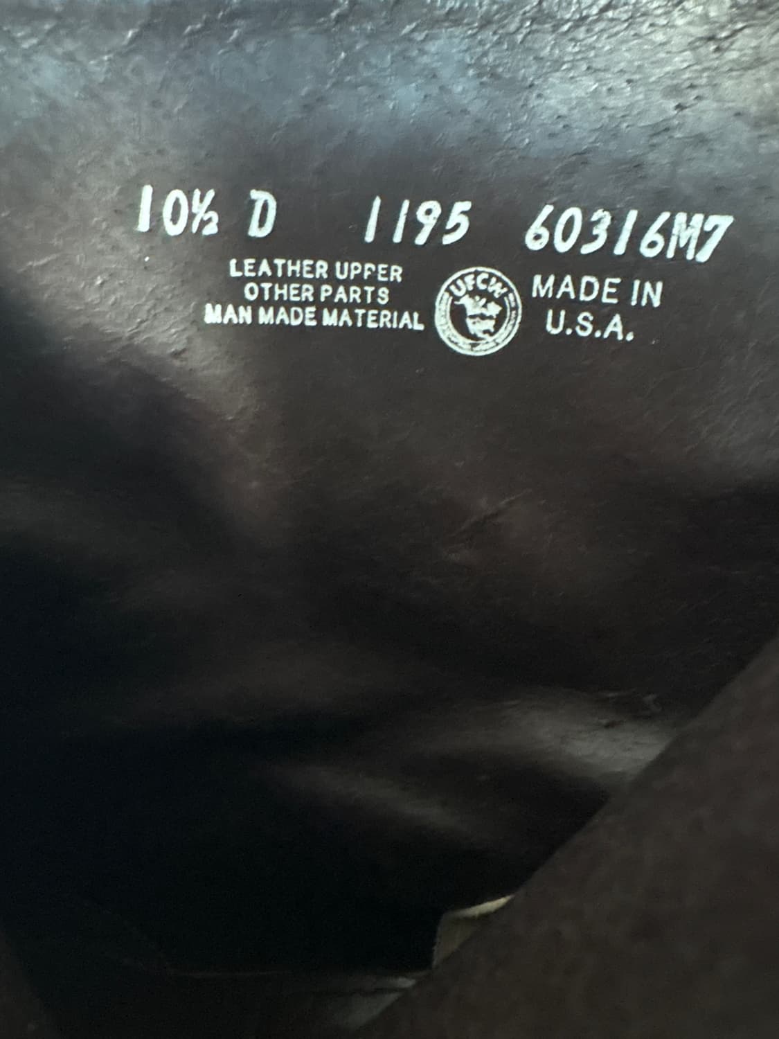 made in usa ufcw 웨스턴부츠 10.5d 280-285 상품이미지6