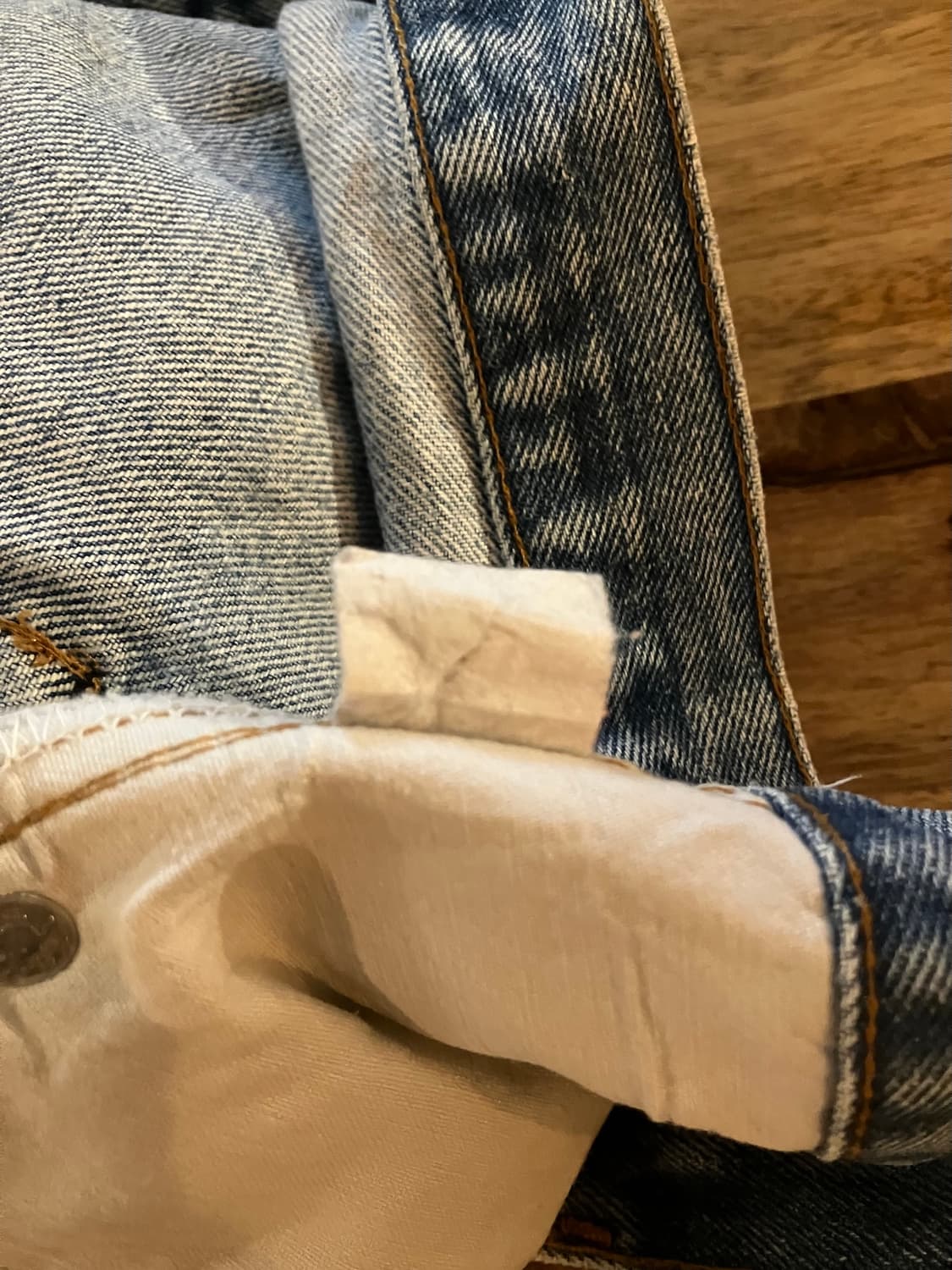 80s USA 빈티지 리바이스 501 이행기 논셀비지 데님 팬츠 상품이미지10