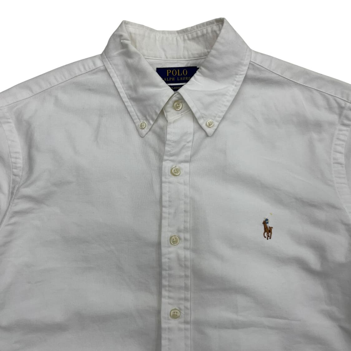 폴로 랄프로렌 옥스포드 포니 화이트 반팔 셔츠 M 상품이미지4