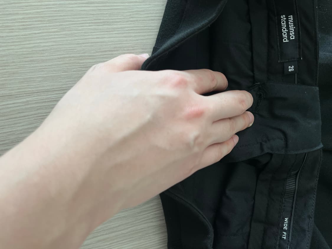 무탠다드 슬랙스 (그레이, 블랙) 상품이미지5