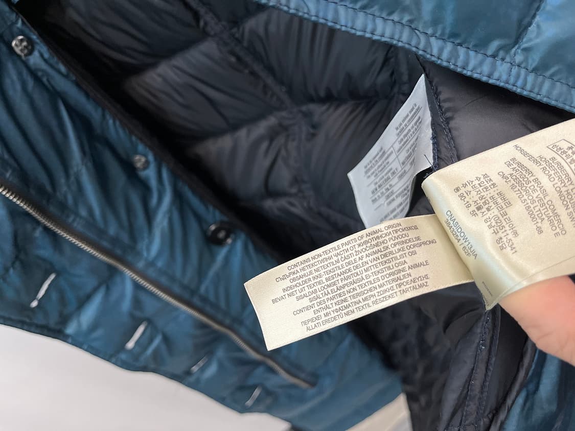 여) 버버리 브릿 틸블루 구스 롱패딩 상품이미지8