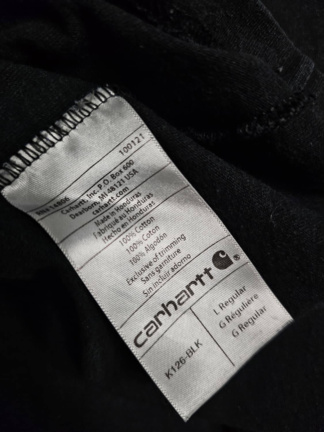 칼하트 포켓 롱슬리브 블랙 L 상품이미지5