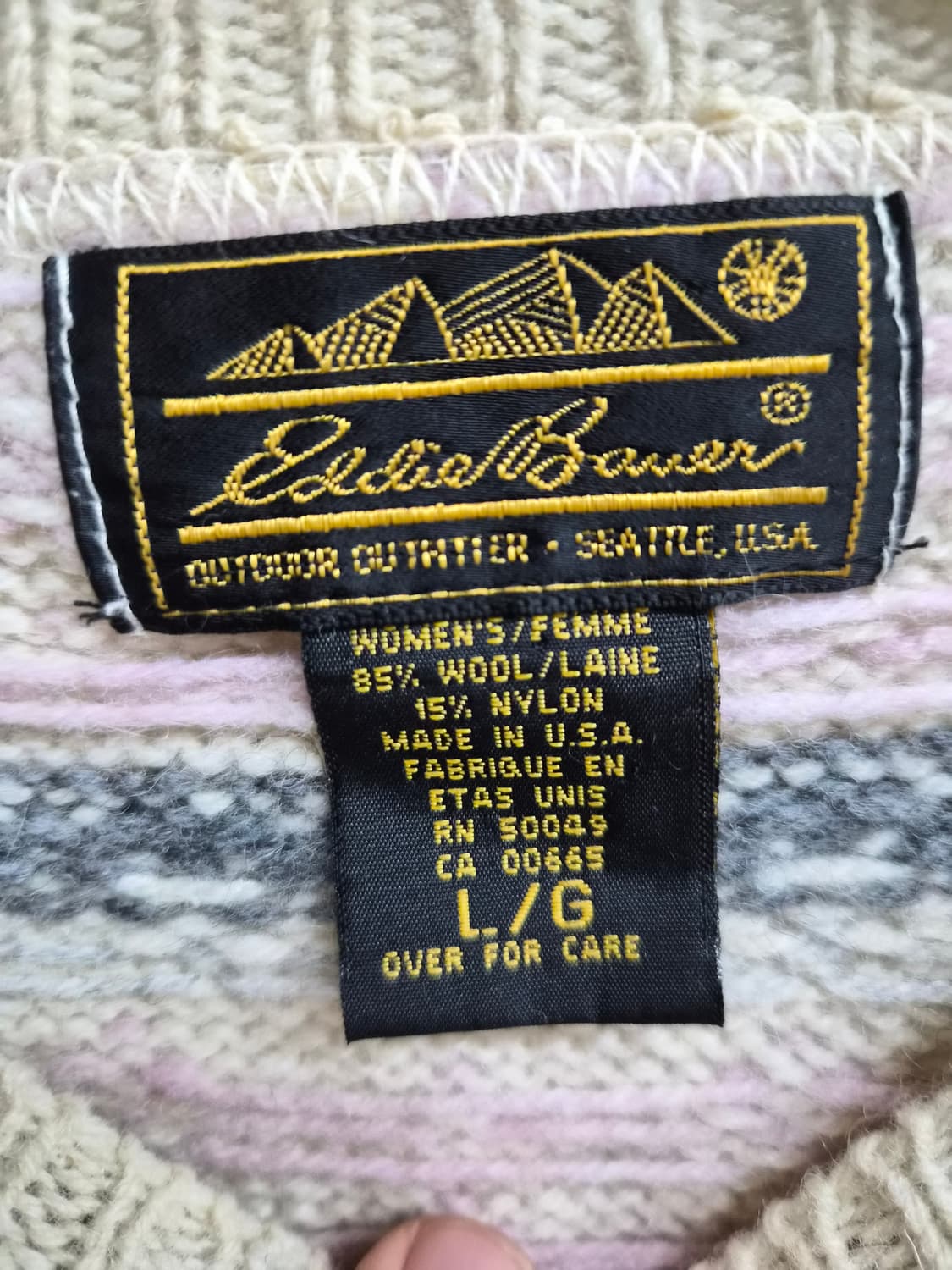 우먼 L) 에디바우어 made in usa 빈티지 니트 팝니다 상품이미지3