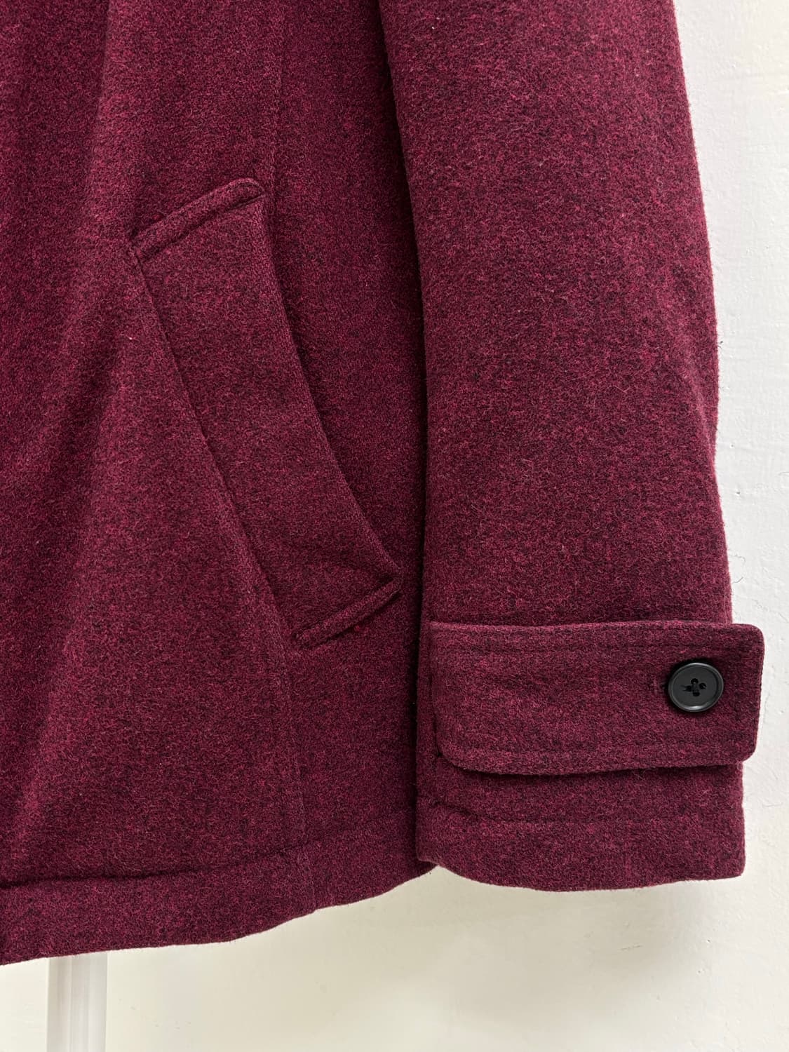빈티지 버건디 플럼 락시크 하프 코트 상품이미지7