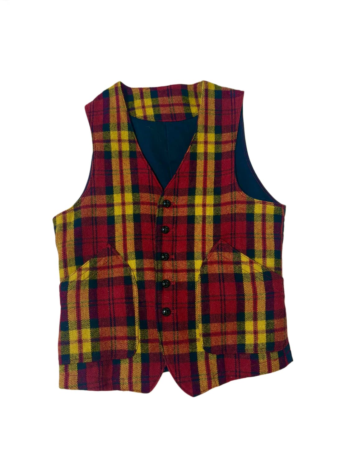 체크 빈티지 베스트 상품이미지1