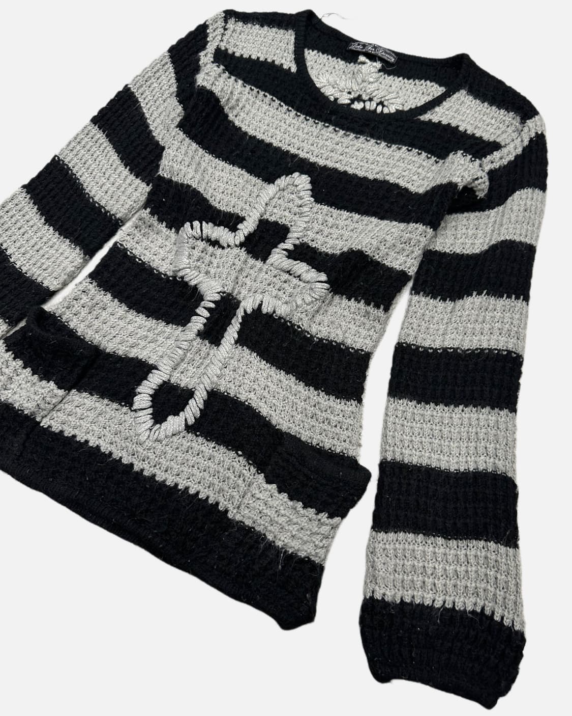 stripe cross detail pocket knit 상품이미지2