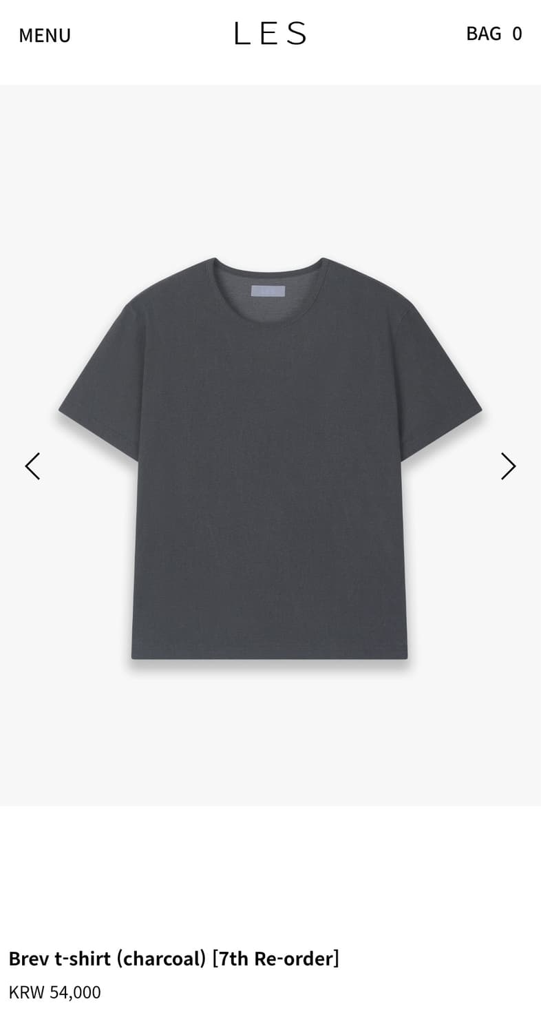 les Brev t-shirt (charcoal) 2사이즈 상품이미지1