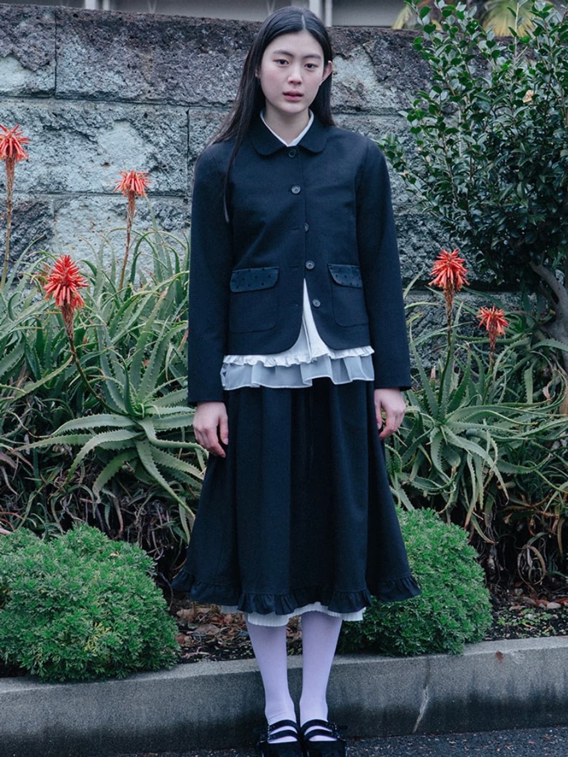 오헤시오/ 프릴 레이스 레이어드 탑 상품이미지5