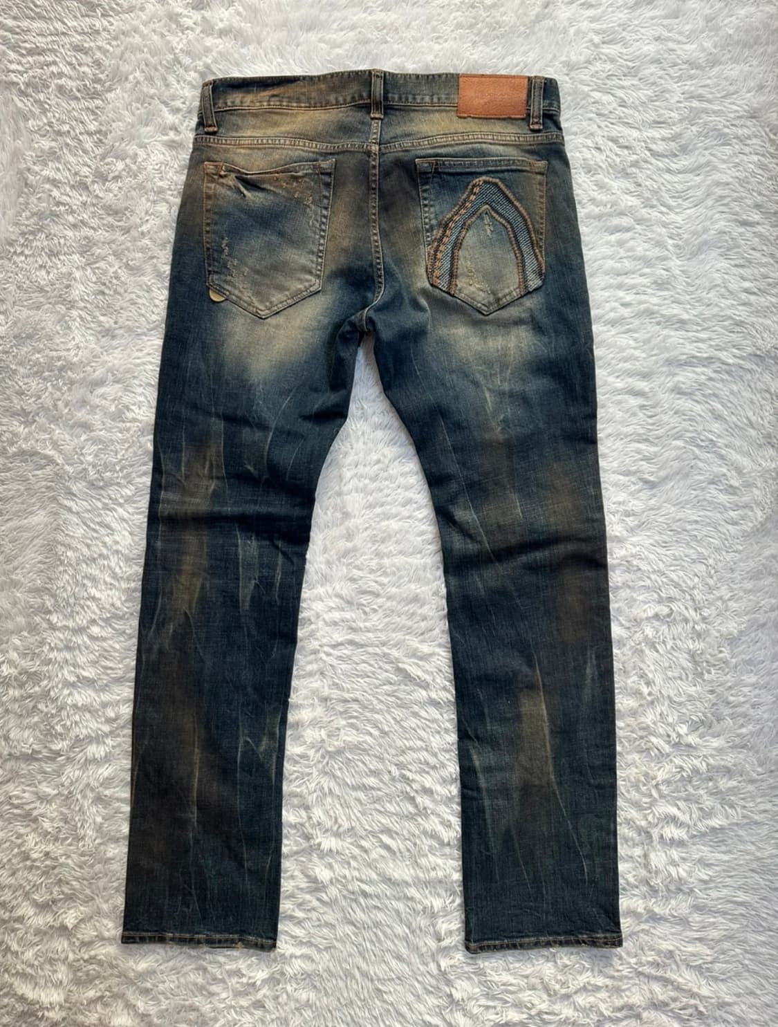 버커루 워싱 디스트로이드 데님 청바지 34 상품이미지4