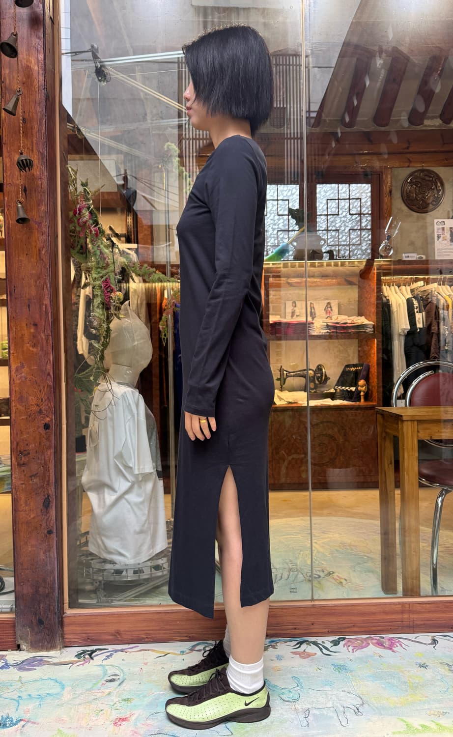 Studio Nicholson basic navy jersey dress 상품이미지1