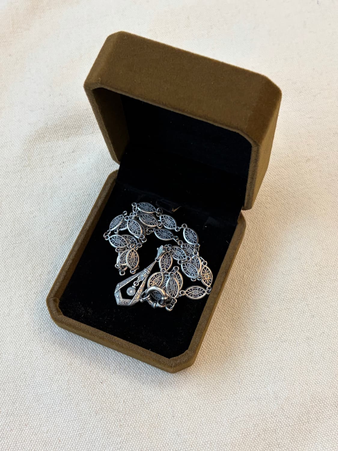 오리엔탈 드롭 실버 네크리스 상품이미지8