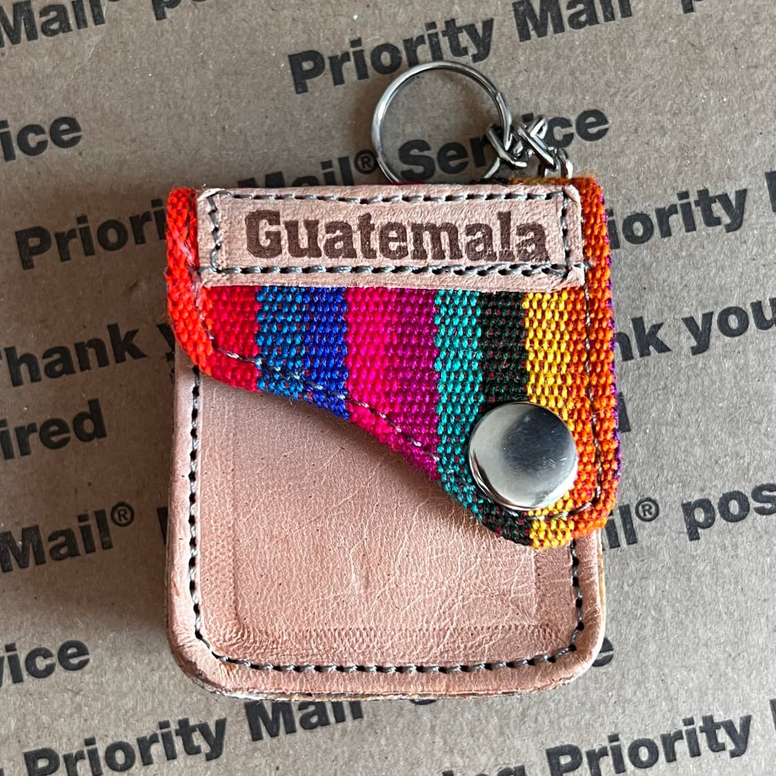 90s vtg Guatemala Leather Pouch Keyring 상품이미지1