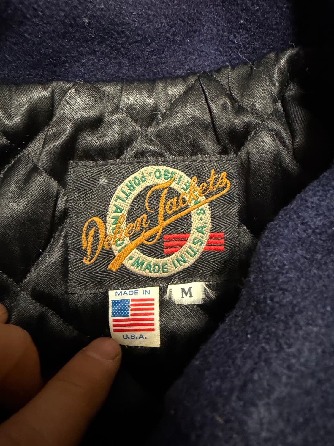 90‘s Dehen 1920 leather varsity jacket   상품이미지3