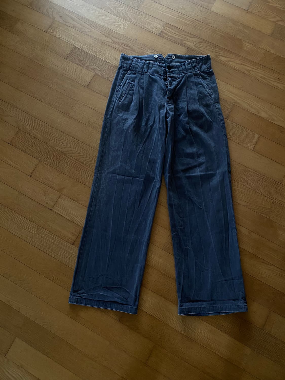 클레시카 린넨 면 서스펜더 팬츠 1 size 상품이미지5