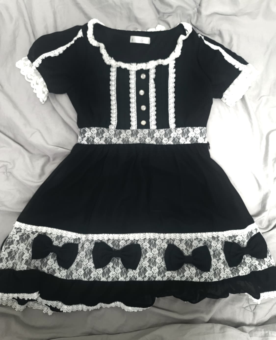 디어리 리본 레이스 원피스 상품이미지1