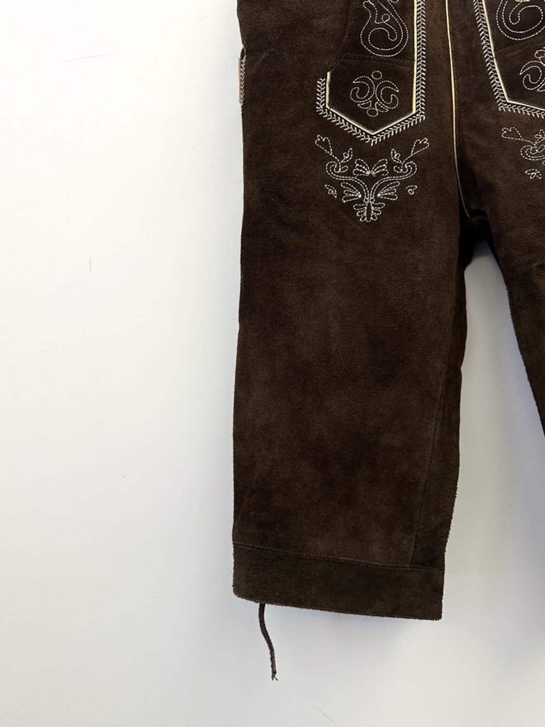 Ornament suede suspenders / deep brown 상품이미지5