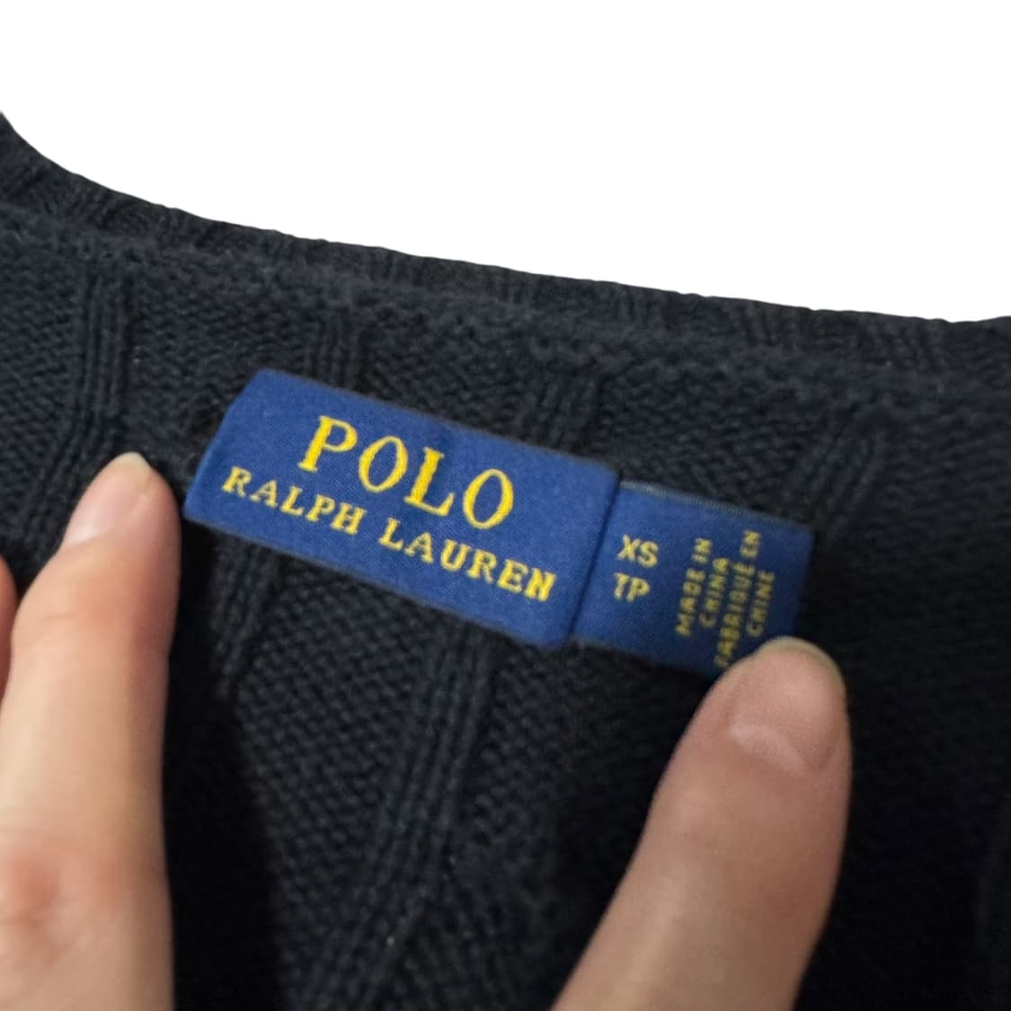 여성 신형 폴로 랄프로렌 블랙 꽈배기 니트 상품이미지3