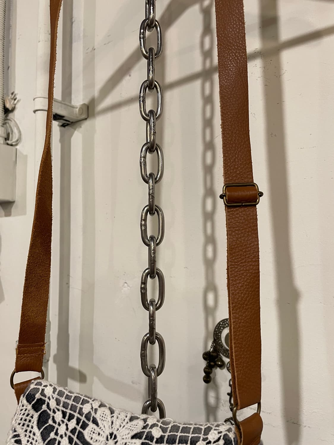 뜨개 플라워 레이스 스트라이프 니트 미니백 모리 상품이미지4