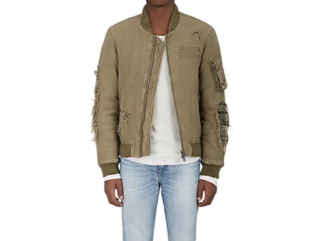 R13 데미지 패디드 봄버 상품이미지1