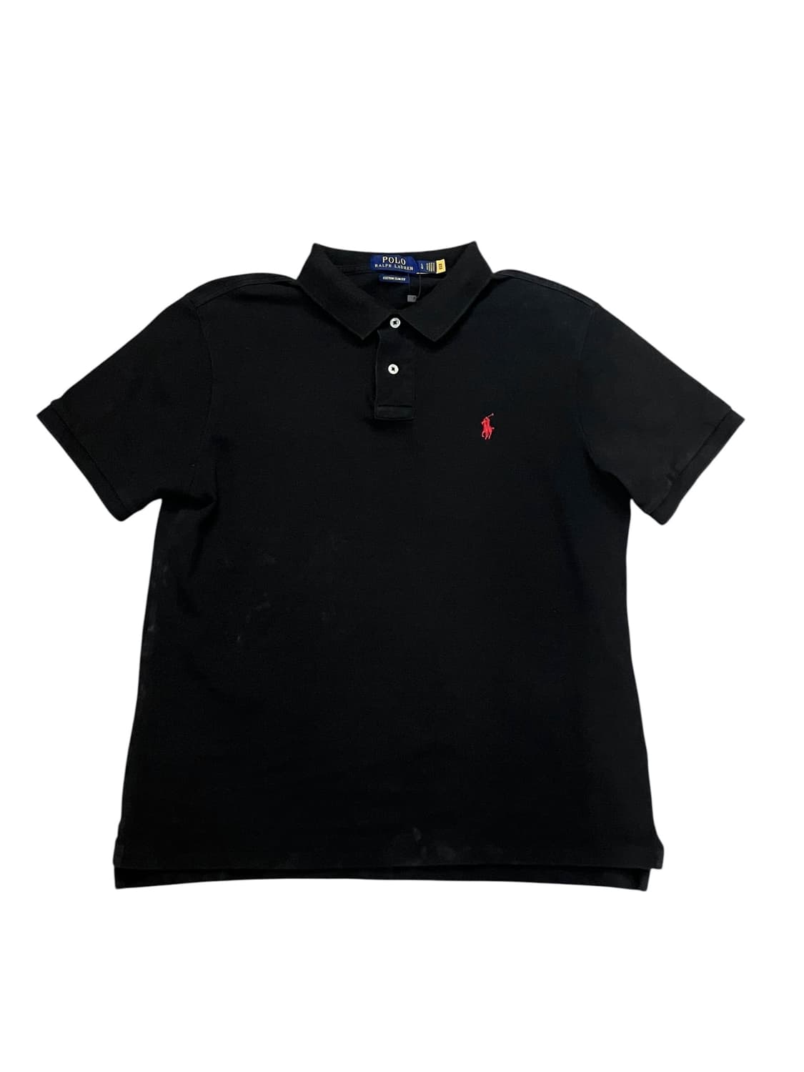 폴로 랄프로렌 자수 로고 반팔 카라티 블랙 L #csz3890 상품이미지3