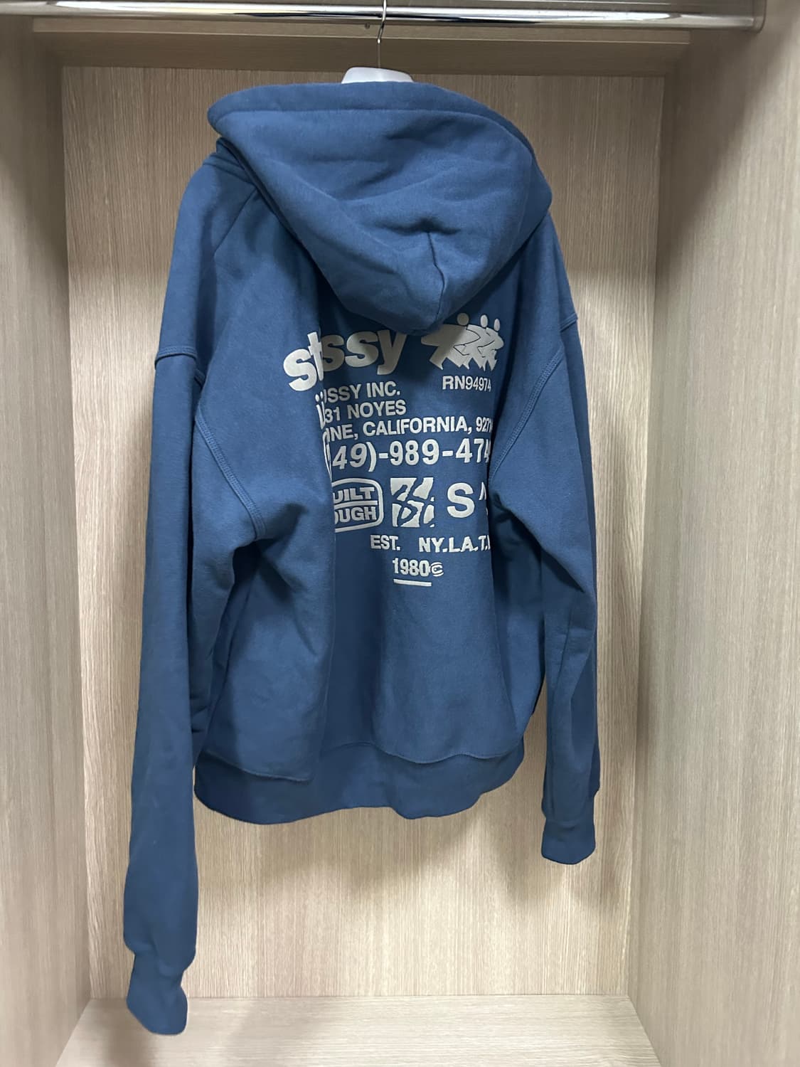 스투시 DNA 후드집업 네이비 L 상품이미지3