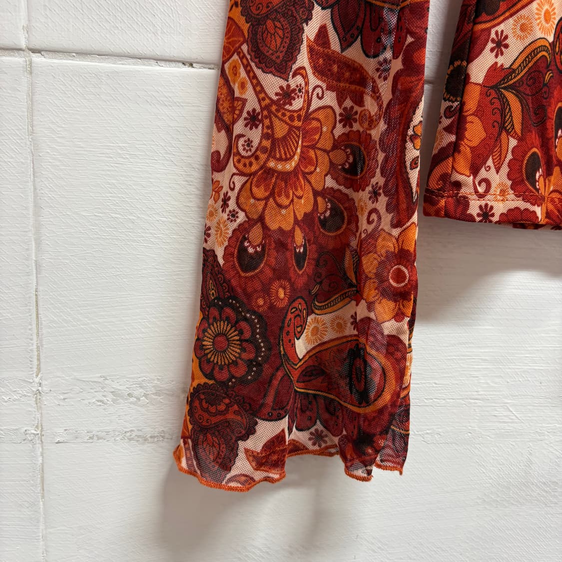 에스닉 히피 플라워 패턴 롱슬리브  상품이미지3