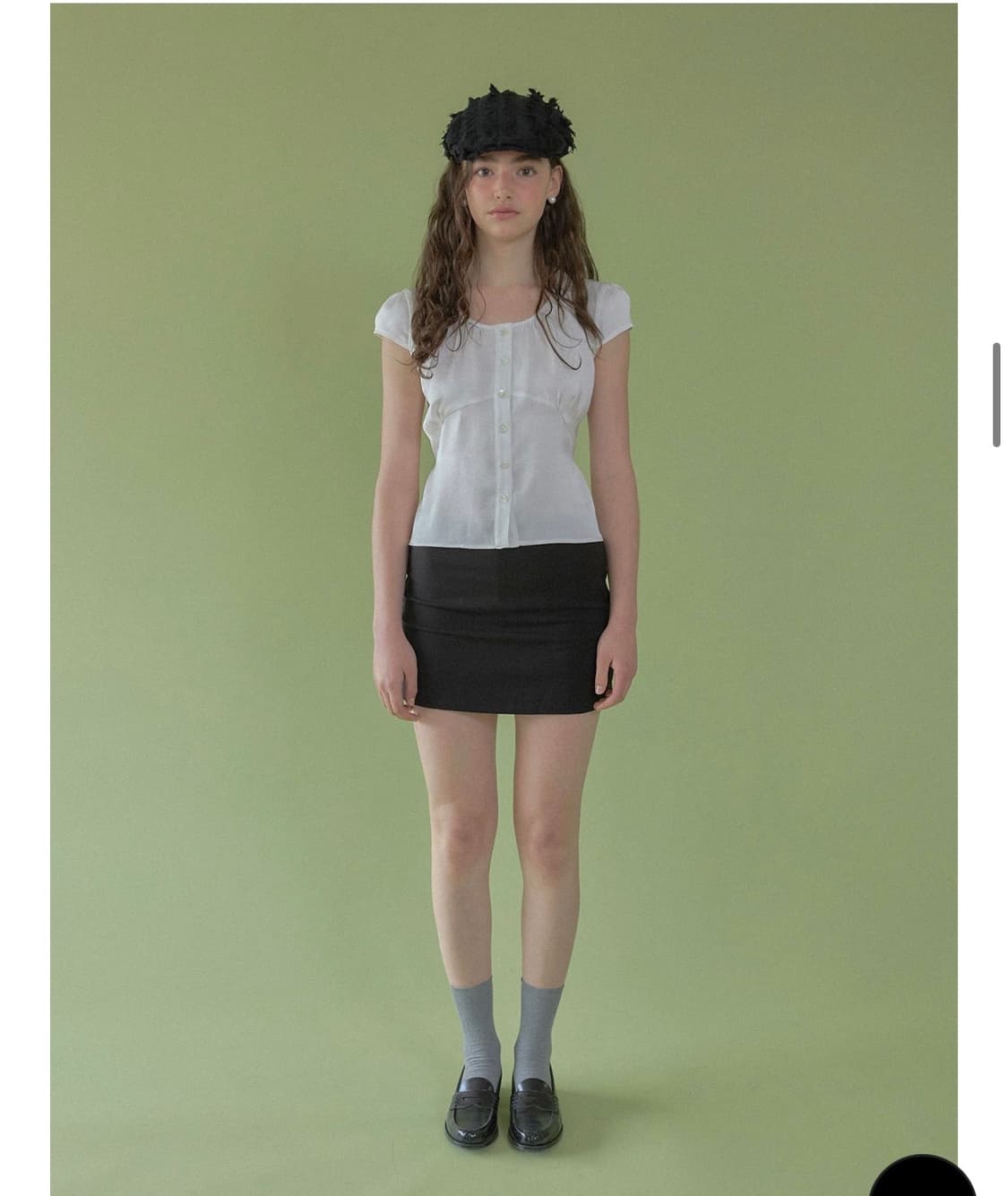 Soft gleam blouse (white) 상품이미지2