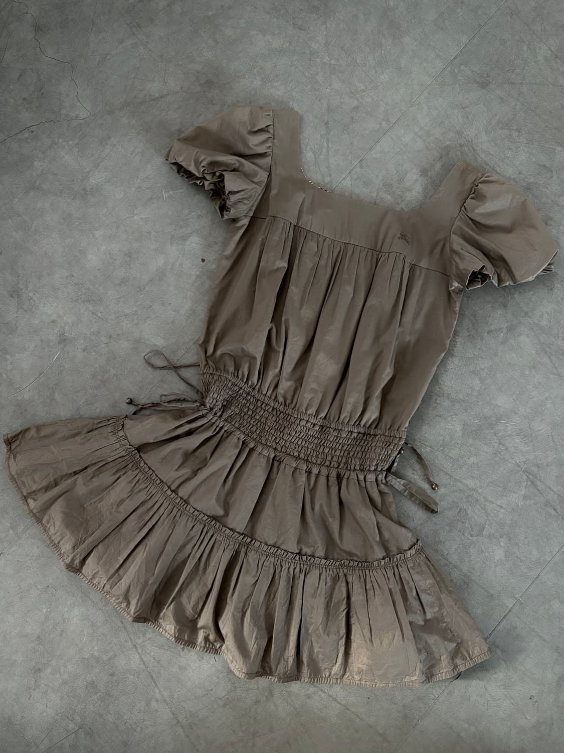 Burberry 버버리 블루라벨 브라운 퍼프소매 원피스 상품이미지4