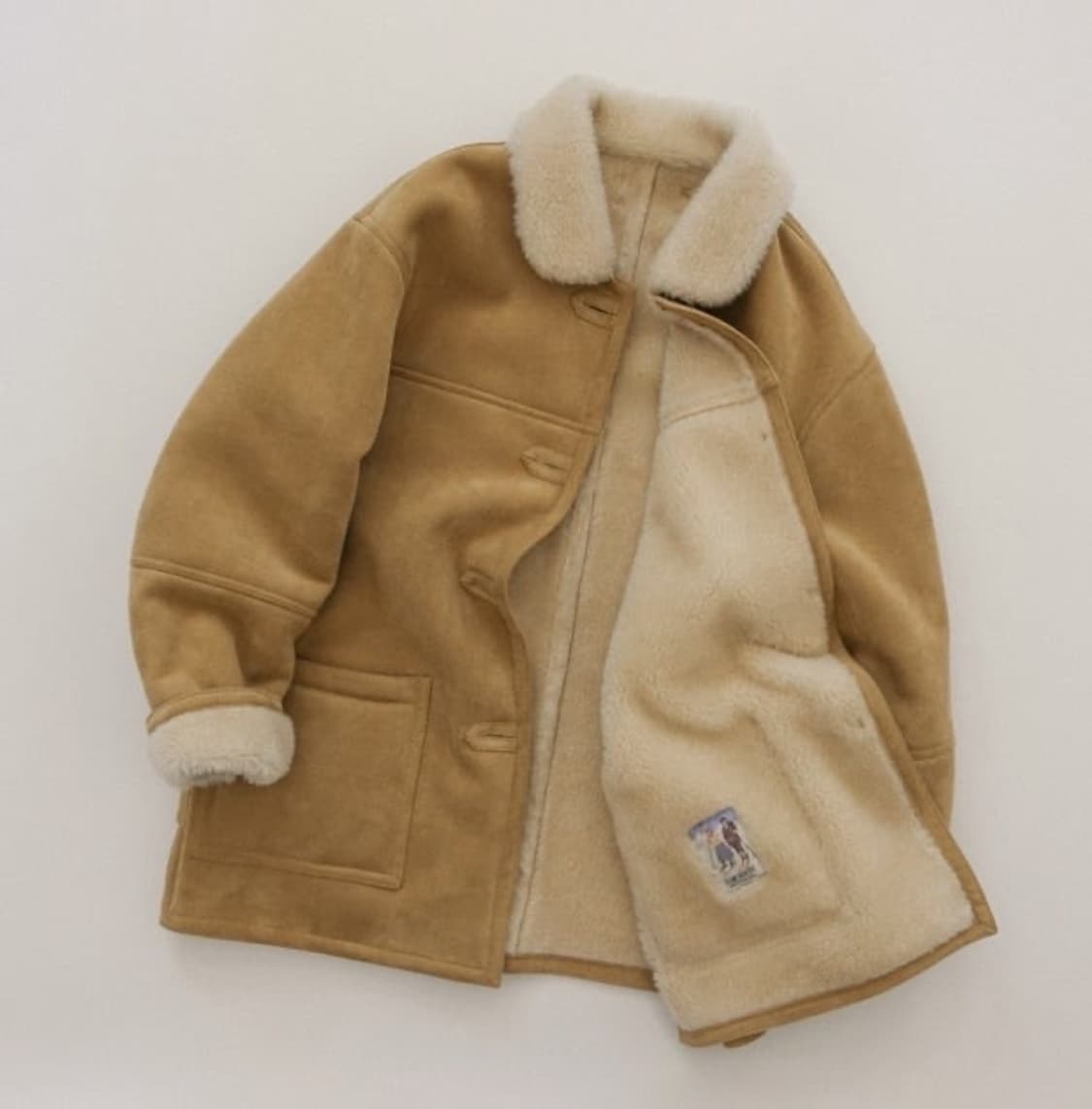 모데스트무드 런던무스탕 베이지 상품이미지2