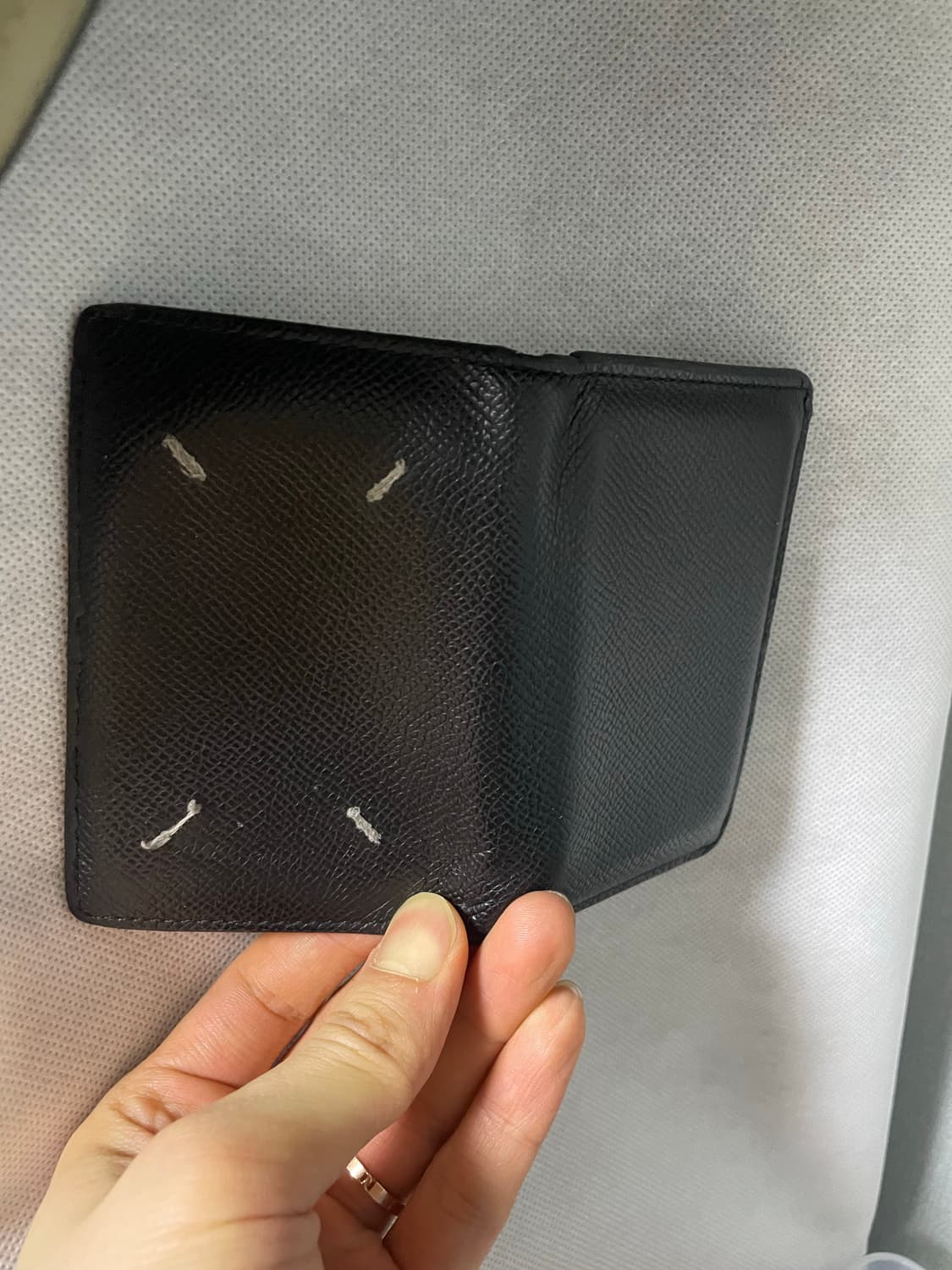 메종 마르지엘라 레더 카드 홀더 블랙 상품이미지3