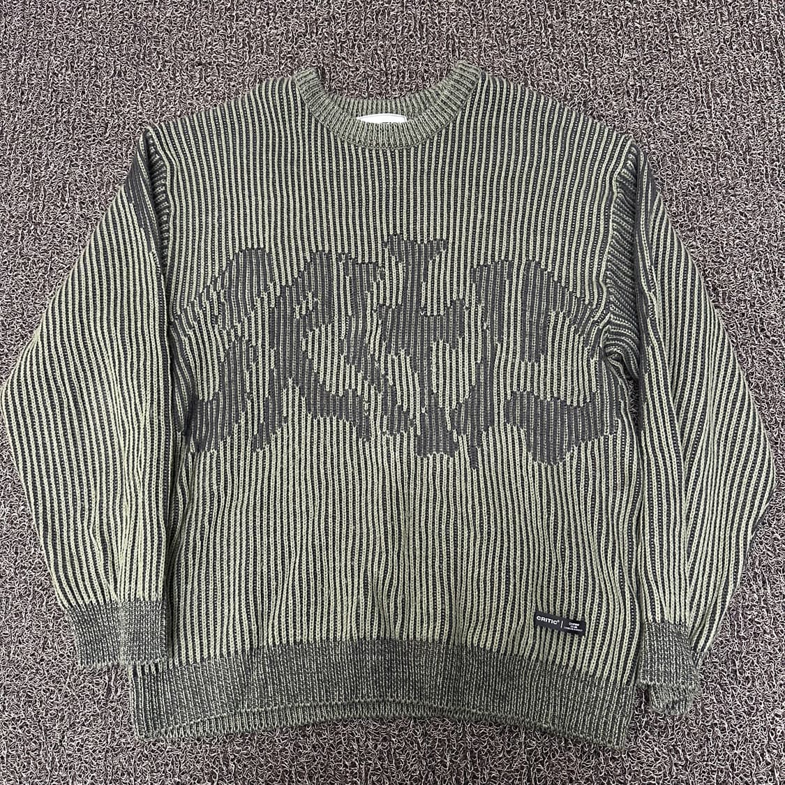 CRITIC 크리틱 니트 긴팔 카키 L 상품이미지1