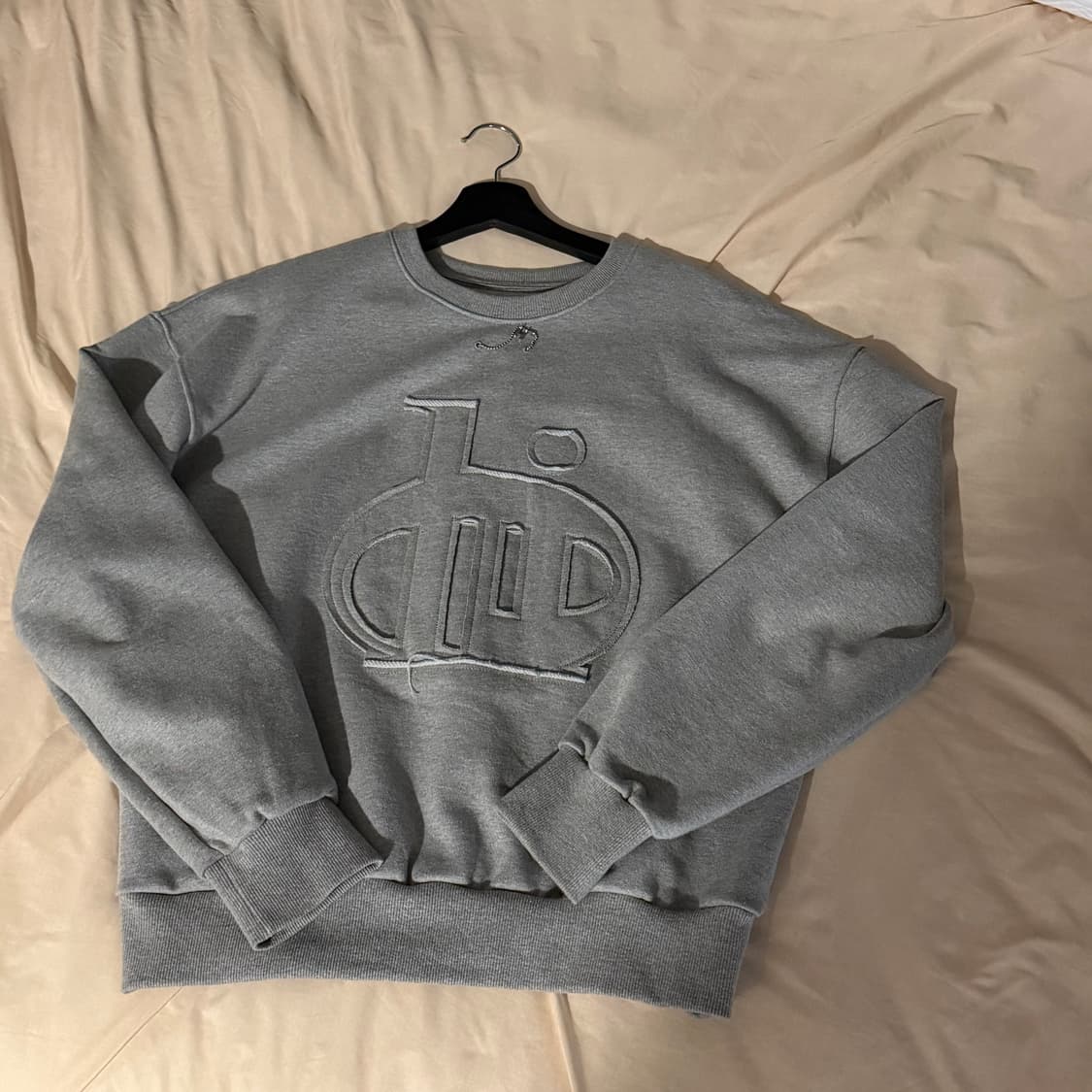 HEIM 헤임 아일렛 빅 로고 스웨트셔츠 멜란지그레이 M 상품이미지4