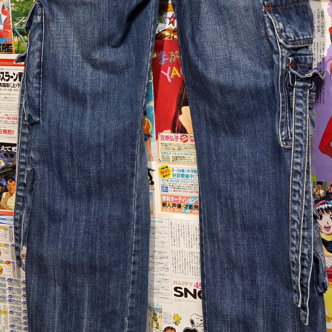 빈티지 멀티포켓 데님 카고 와이드 팬츠  상품이미지8