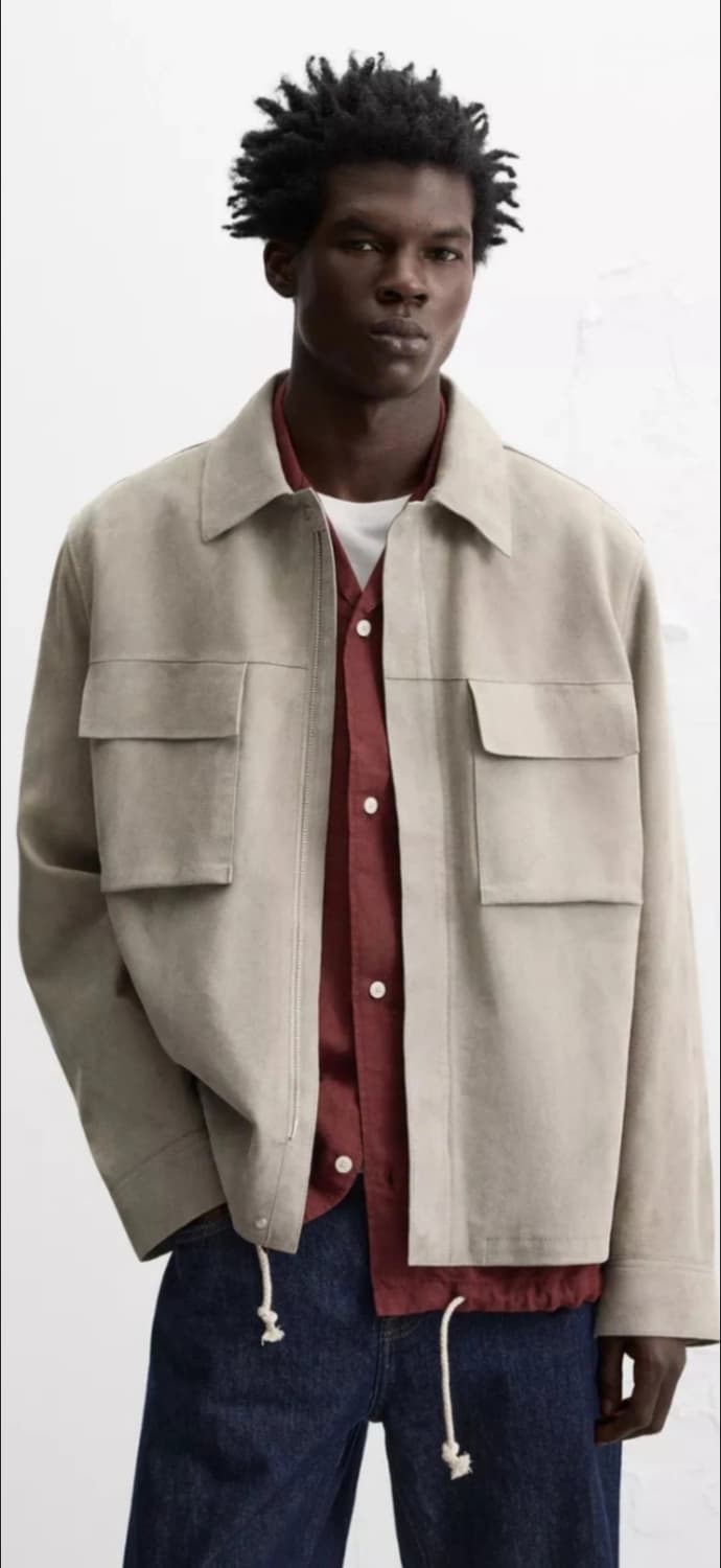 자라 레더 컬렉션 스웨이드 포켓 리얼레더 자켓 상품이미지2