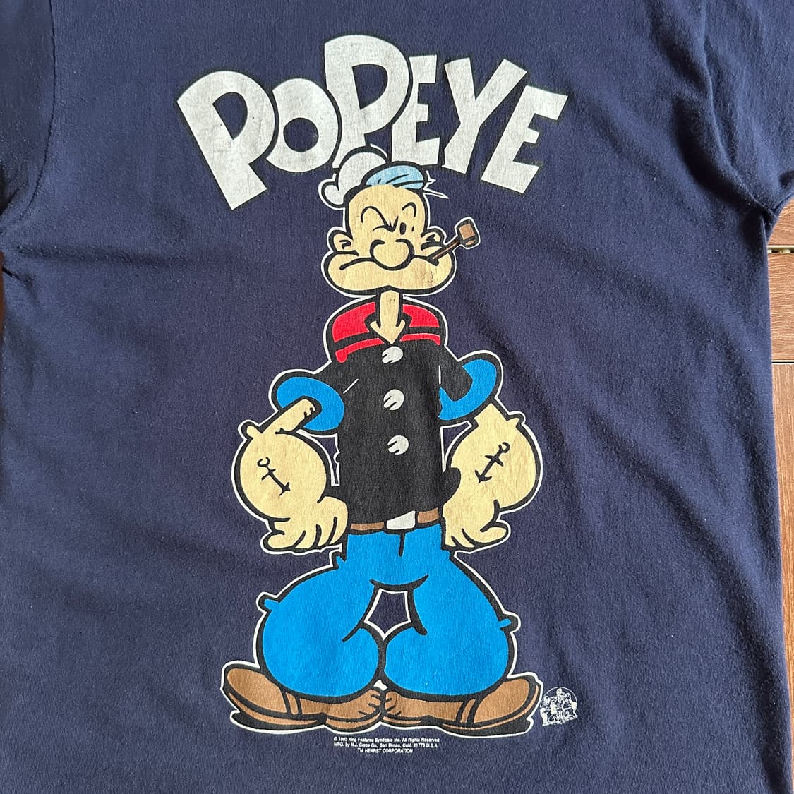 90‘s Nj croce ‘Popeye’ usa made 1/2 tee 상품이미지3
