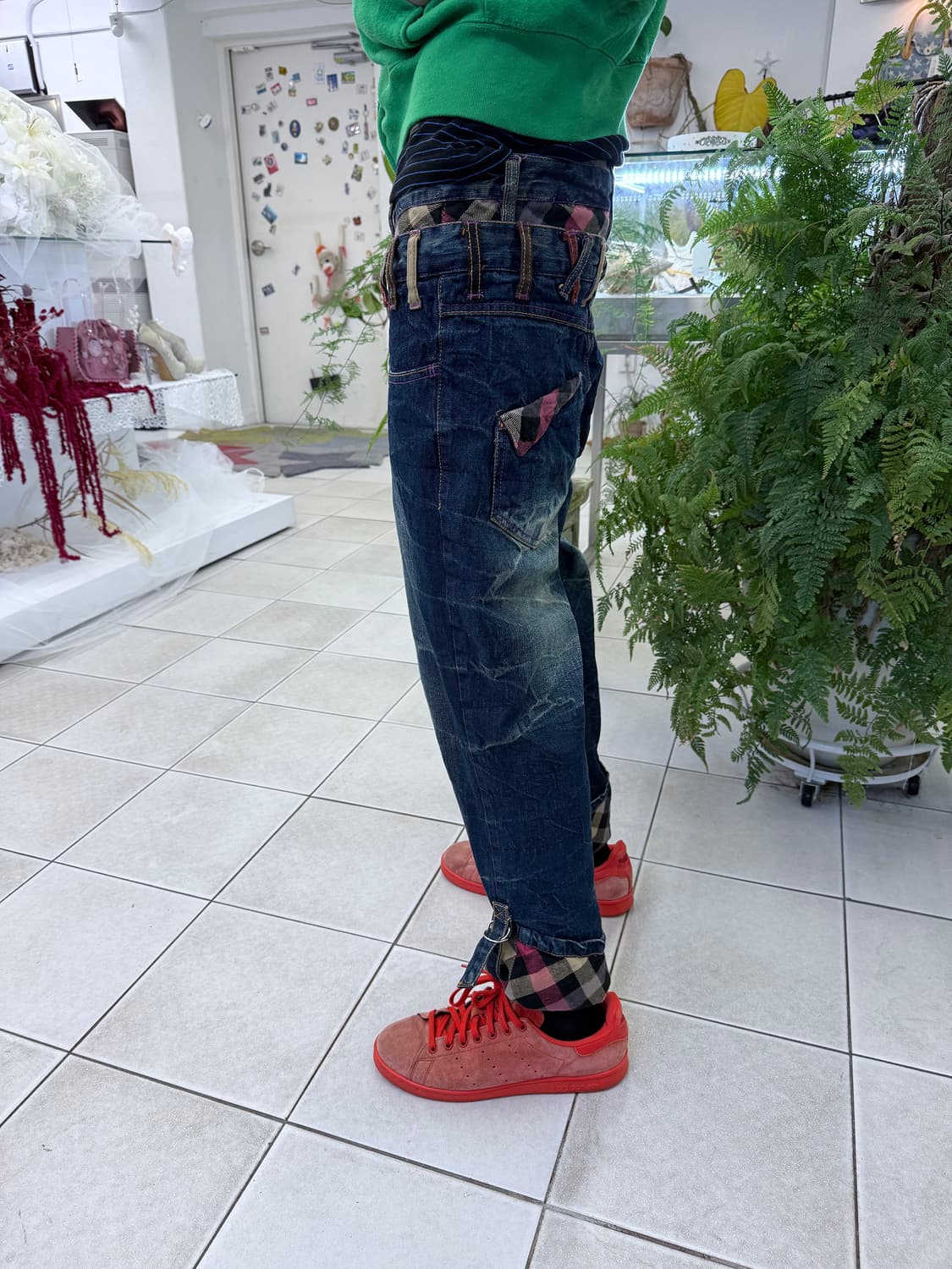 double waist washed jeans 상품이미지7