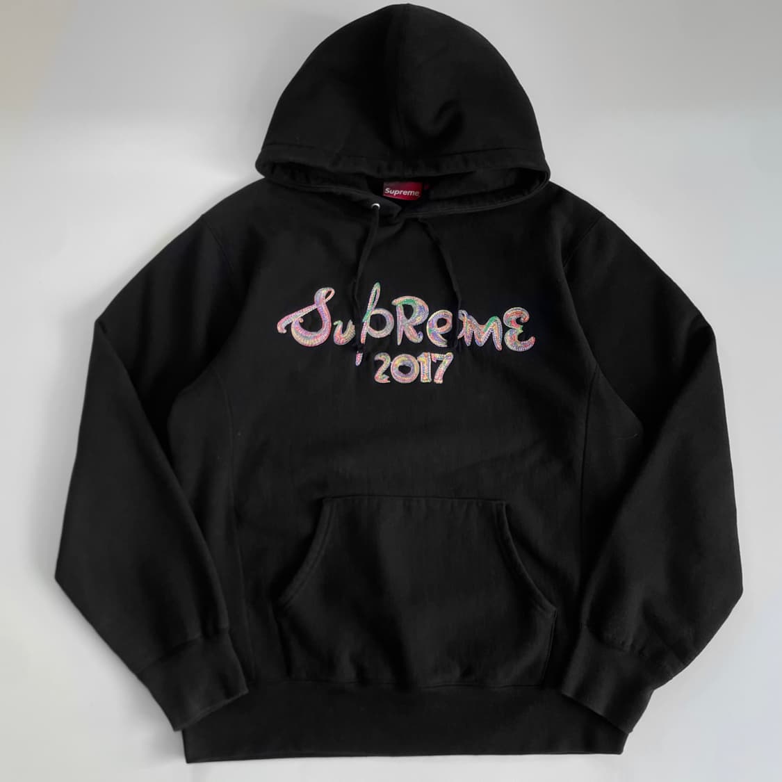 Supreme  슈프림 17fw 브러쉬 블랙 후드티 상품이미지1