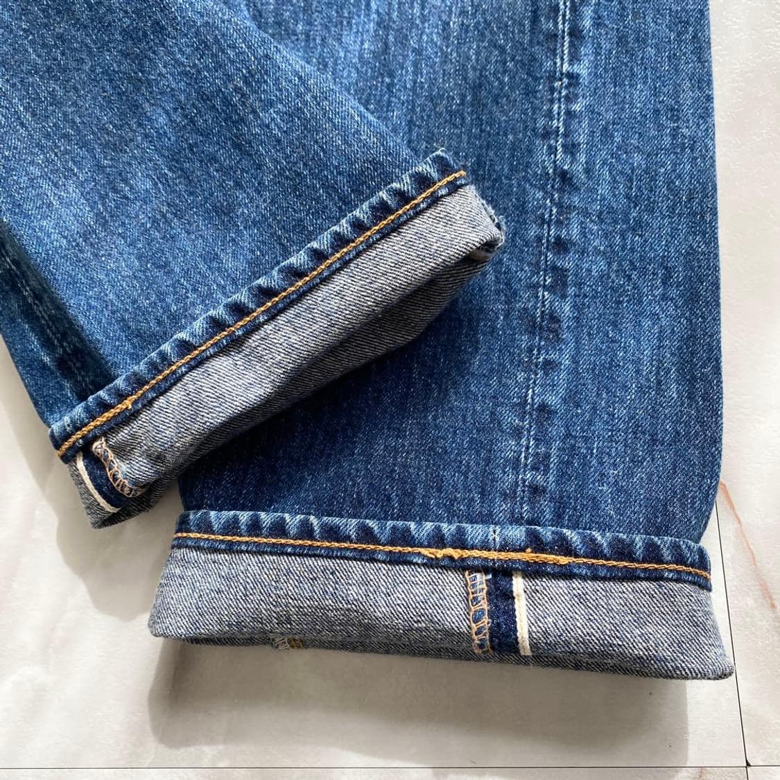 웨어하우스 블루그레이 워시드 데님 팬츠 32 상품이미지8
