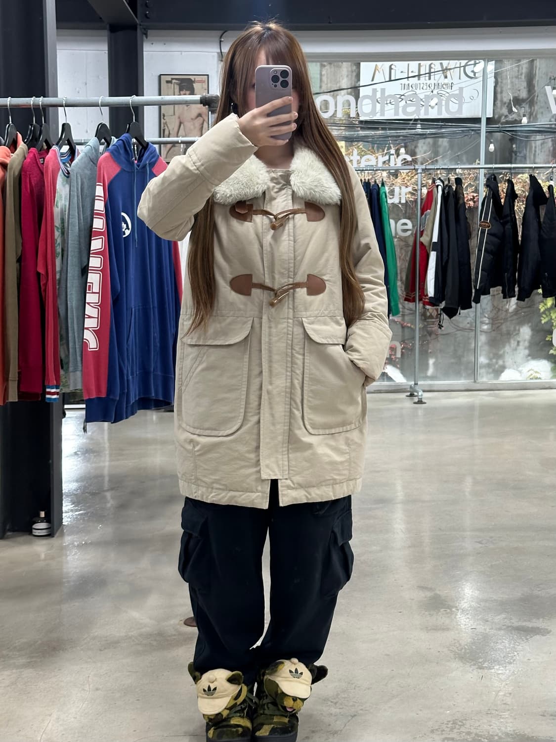 히스테릭글래머 Primaloft 히스걸 넥버클 퍼 덕다운푸퍼롱자켓 상품이미지4