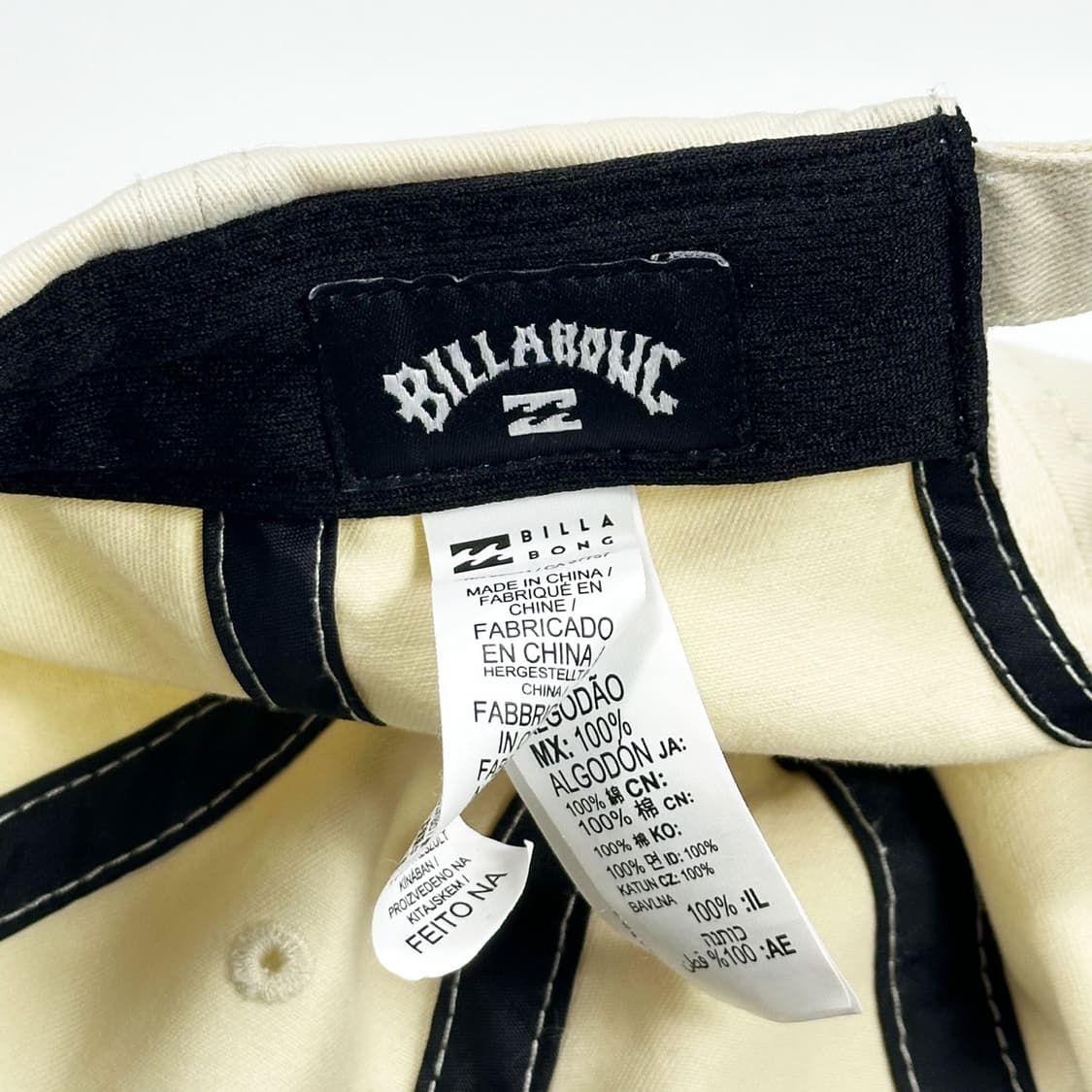 빌라봉 아치로고 아이보리 볼캡 모자 상품이미지5