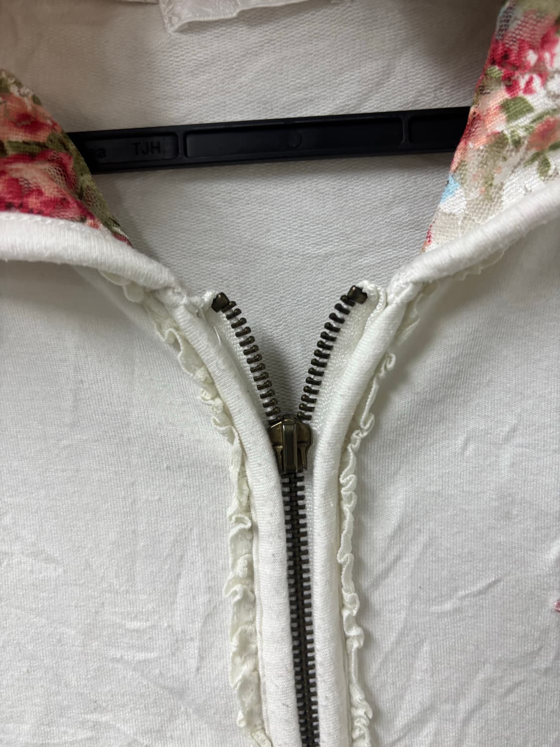 리즈리사 왕리본 화이트 플라워 후드집업 상품이미지7