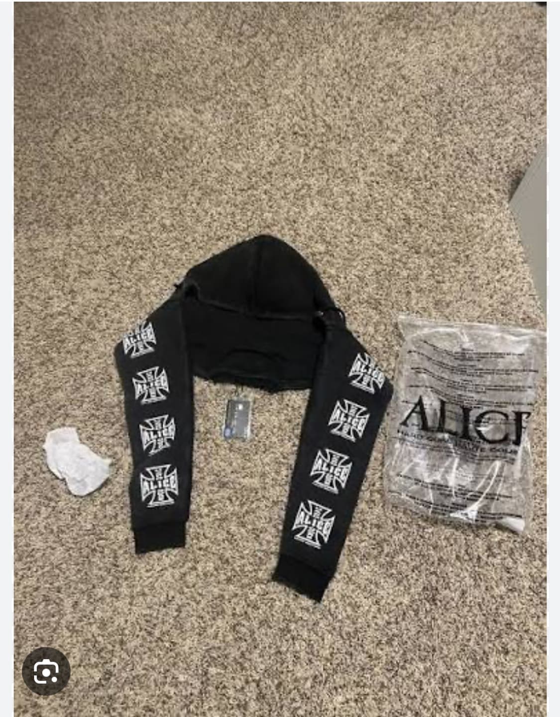 (유일매물)alice hollywood hood scarf 블랙 상품이미지2