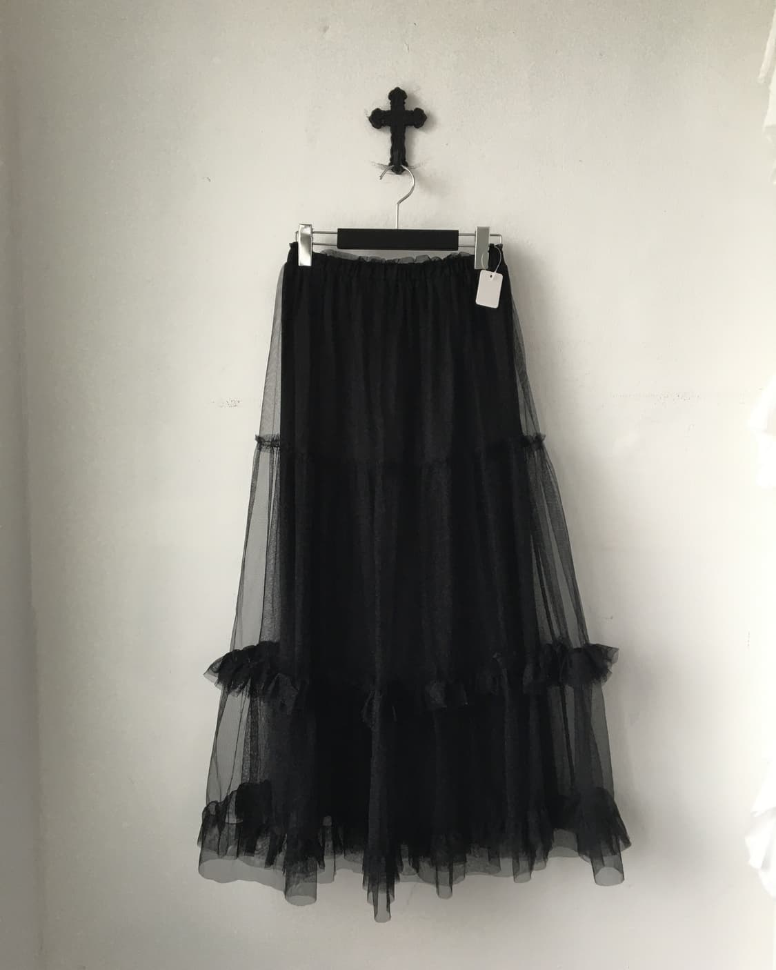 Frill layer point sha long skirt 상품이미지1