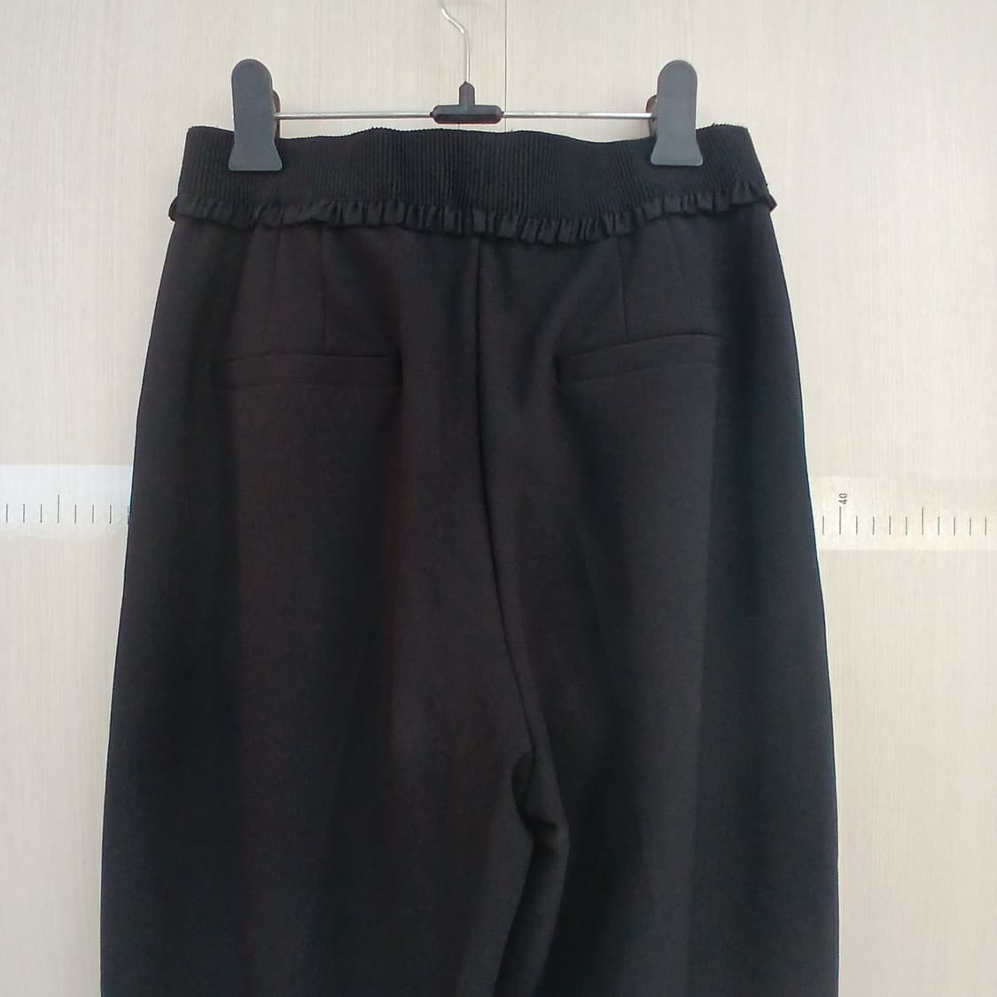 부르다문 블랙 와이드 여성 바지 상품이미지5
