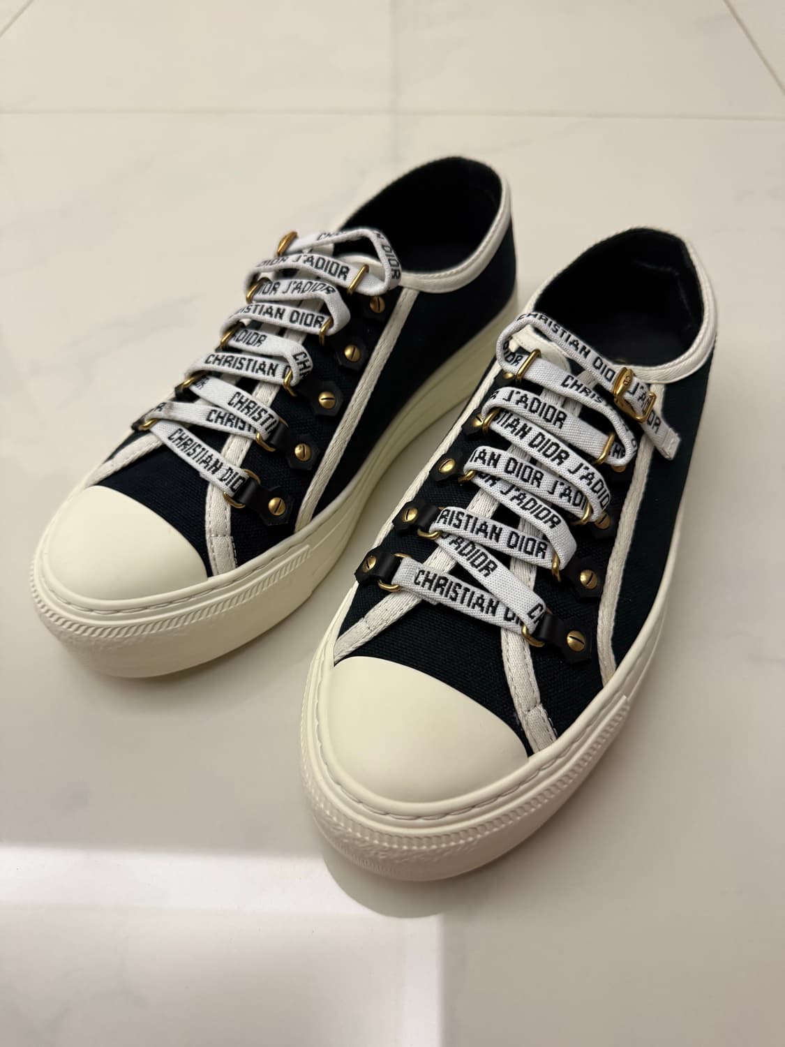 디올 워크앤디올 스니커즈 캔버스 블랙(36) 상품이미지1